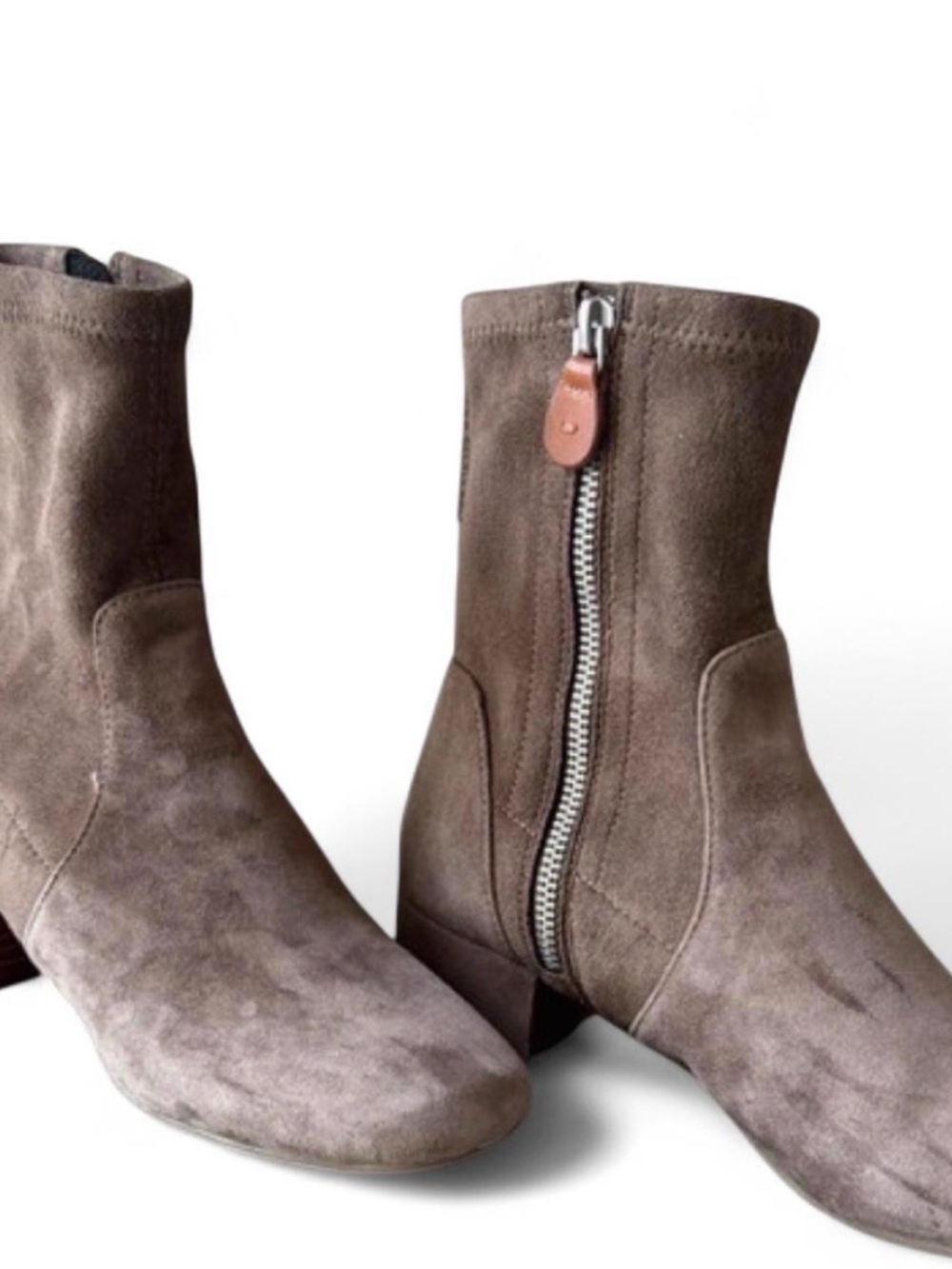 Kenneth Cole Gentle Souls “ Ella “ Micro Suede Stretch Zip Boots Sz 5